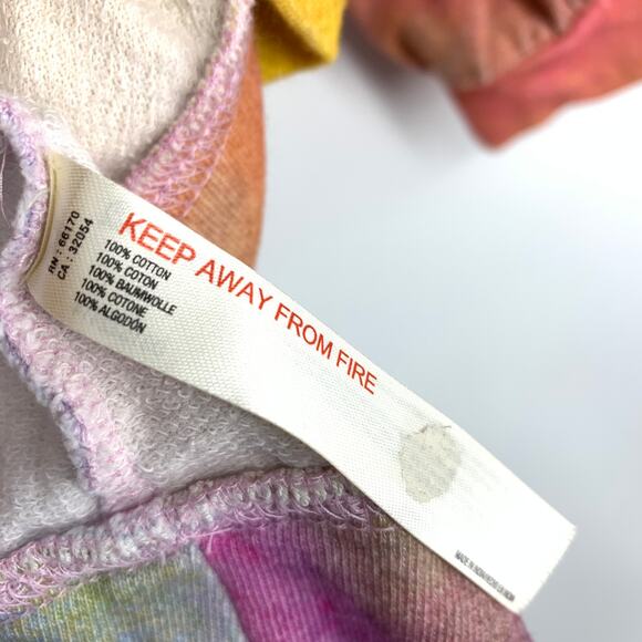 Anthropologie Daily Practice Crew Neck Sweatshirt Tie Dye For Love Print Sz M - Picture 7 of 7